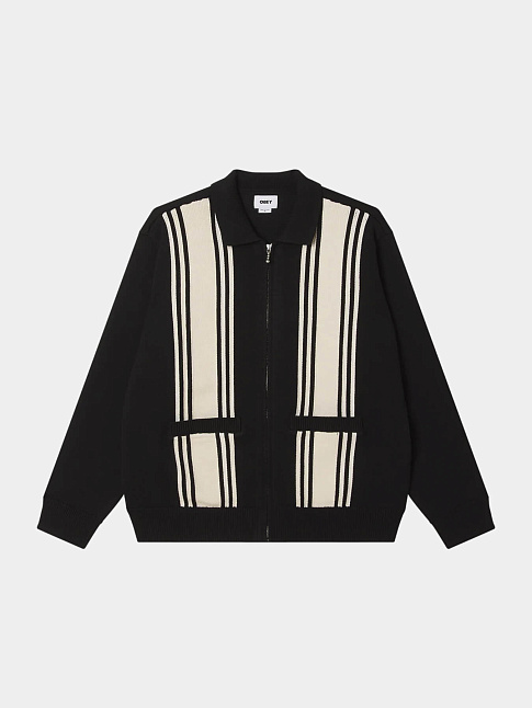 Свитер MATT ZIP UP (размер L, цвет Черный-Бежевый)