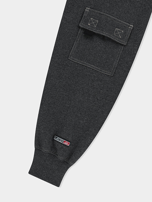 Худи Y.E.S STITCH POCKET ZIP UP (размер L, цвет Темно-серый)