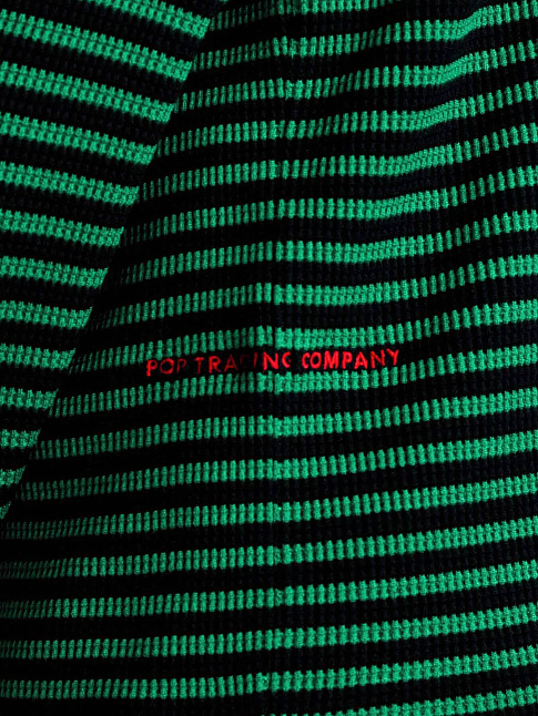 Свитер STRIPED WAFFLE (размер XL, цвет Черный-Зеленый)