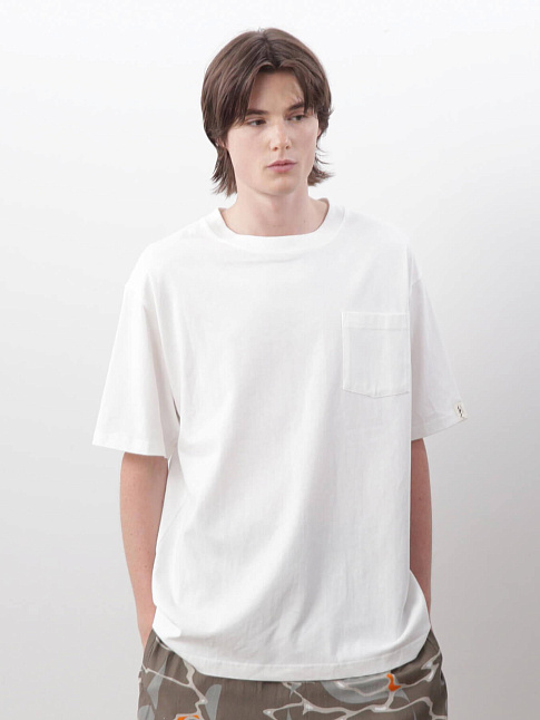 Футболка MHAK LOGO POCKET (размер M, цвет Белый)