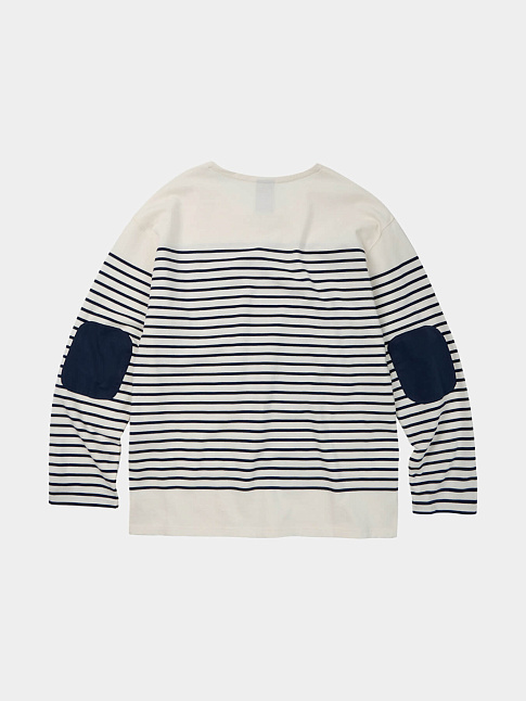 Лонгслив PATCH STRIPE BOAT NECK 004 (размер M, цвет Бежевый)