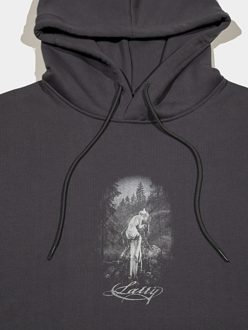 Худи IN THE FOREST (размер S, цвет Темно-серый)