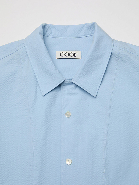 Рубашка PANEL LINE CAMP COLLAR HALF (размер M, цвет Голубой)