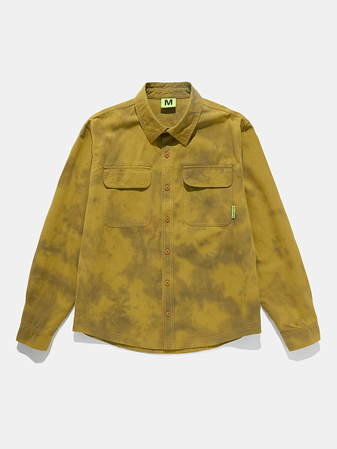 Рубашка DYED LONG SLEEVE WORKER (размер L, цвет Коричневый)