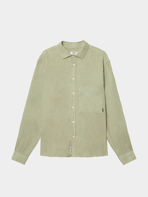 Рубашка LINEN BOXY (размер M, цвет Зеленый)
