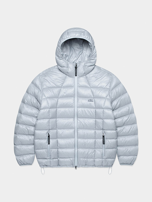 Пуховик OVAL GLOBE LIGHT WEIGHT HOODED DOWN (размер M, цвет Светло-серый)