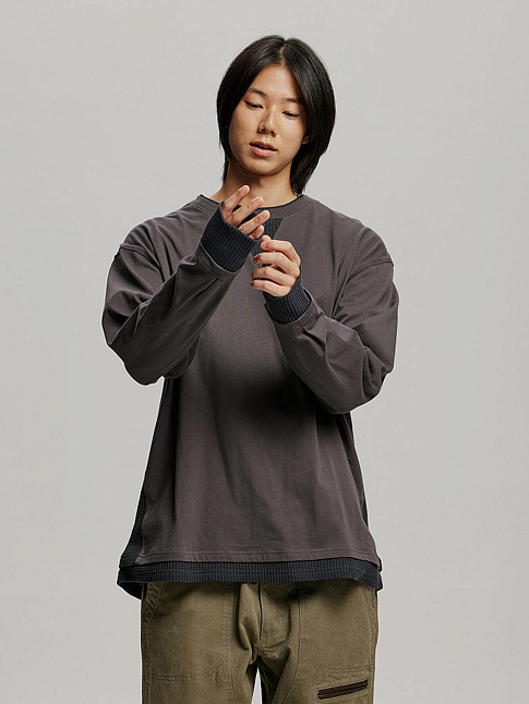 Лонгслив RN (размер L, цвет Темно-серый)