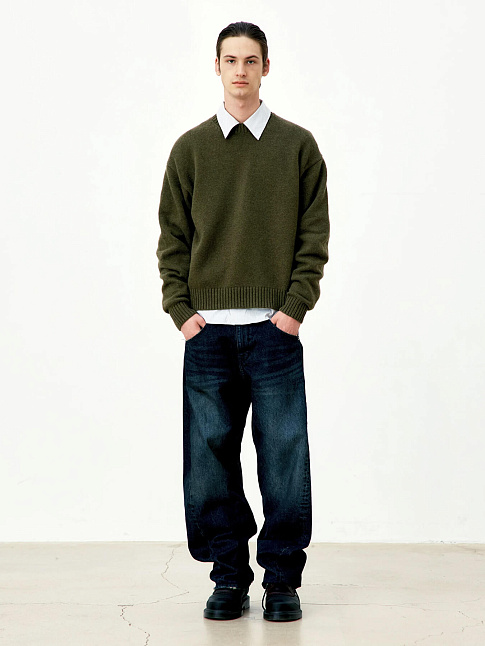Свитер WOOL CROPPED (размер M, цвет Хаки)