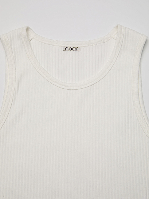 Майка SCOOP-NECK RIBBED (размер M, цвет Белый)