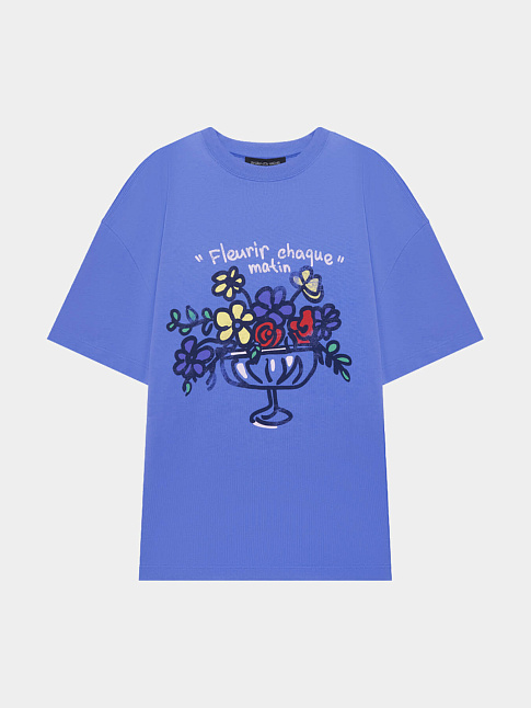 Футболка FLEURS DE L’AUBE (размер XS, цвет Фиолетовый)