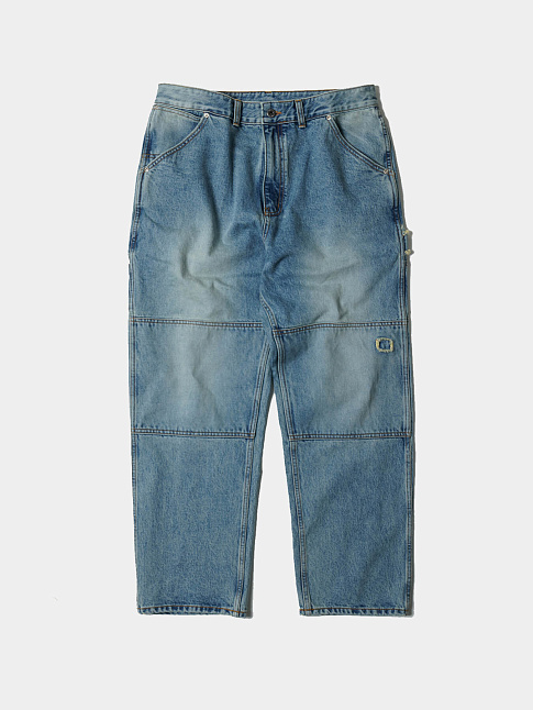 Джинсы WASHED DENIM DOUBLE KNEE (размер L, цвет Голубой)