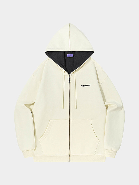 Зип худи HTF (размер S, цвет Бежевый-Темно-серый)