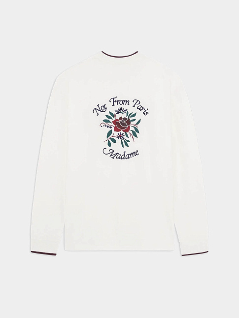 Лонгслив MANCHES LONGUES SLOGAN ROSE (размер L, цвет Белый)