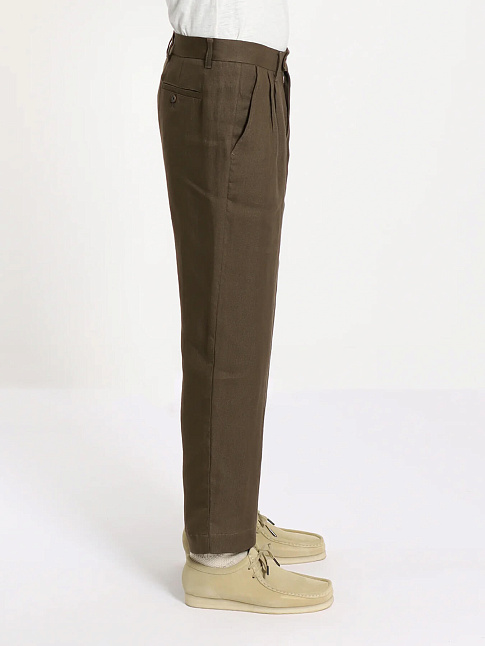 Брюки DOUBLE PLEATED (размер XL, цвет Коричневый)