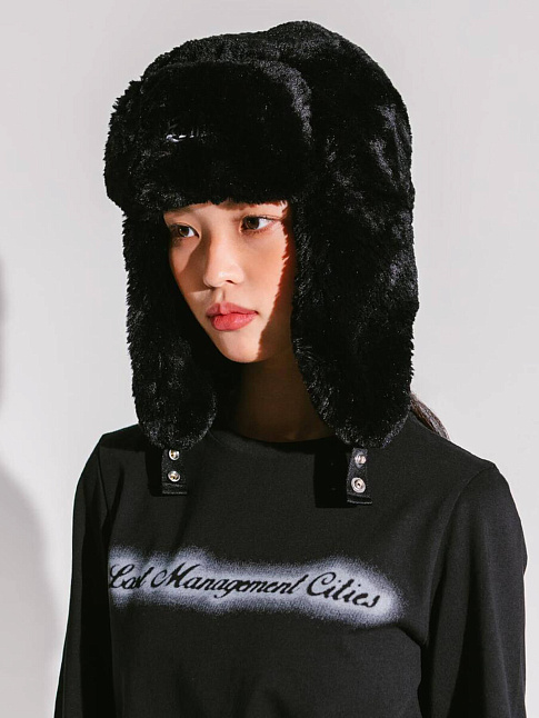 Шапка FUR EARFLAP TROOPER (размер one size, цвет Черный)