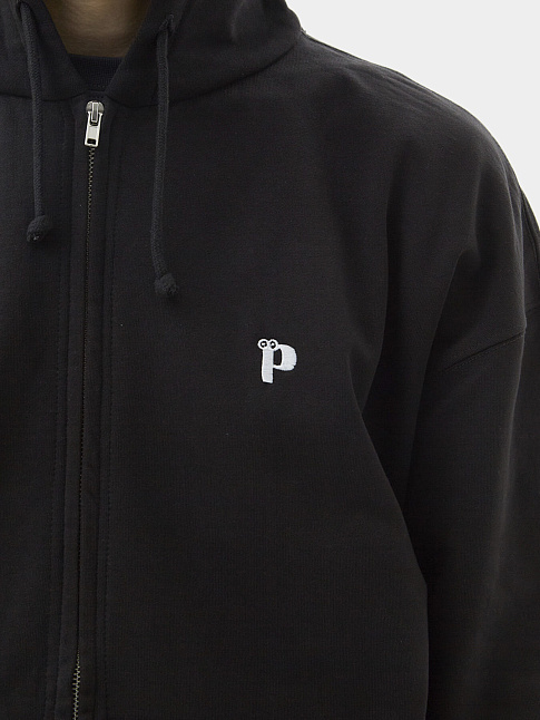 Худи на молнии P LOGO LW (размер L, цвет Черный)
