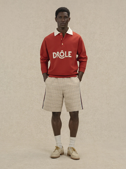 Свитшот POLO COL CROCHET (размер XL, цвет Красный)