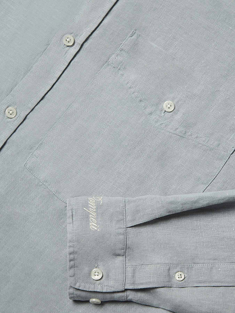 Рубашка LINEN BOXY (размер M, цвет Голубой)