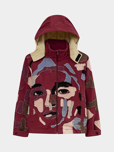 Куртка COLLAGED MAN (размер XXL, цвет Бордовый)