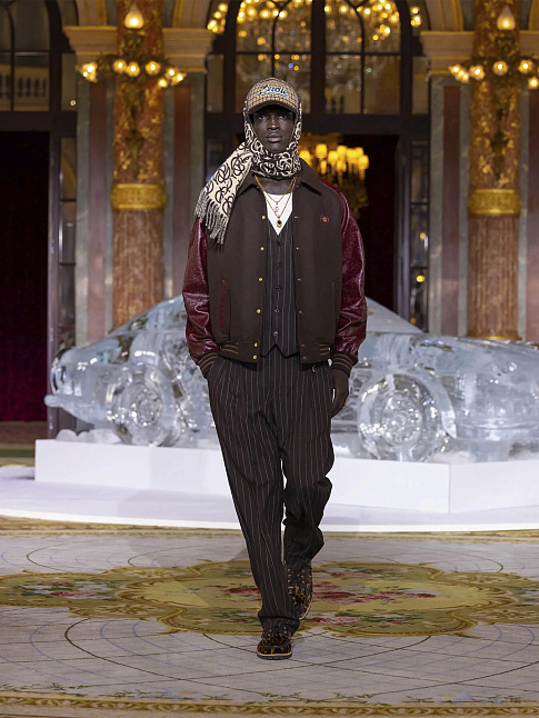 Брюки PINSTRIPES (размер XXL, цвет Темно-коричневый)