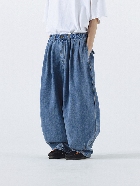 Брюки STONE VINTAGE DENIM BALLOON (размер L, цвет Голубой)