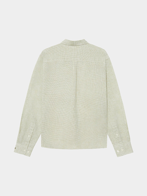 Рубашка MICRO CHECK LINEN BOXY (размер L, цвет Хаки)