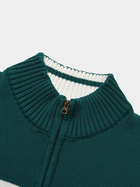 Свитер TRICOT QUARTER ZIP (размер M, цвет Зеленый)