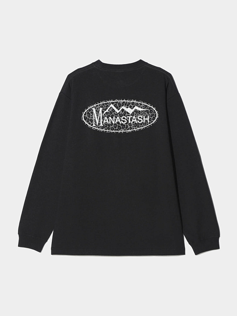 Лонгслив HEMP LEOPARD LOGO (размер XL, цвет Черный)