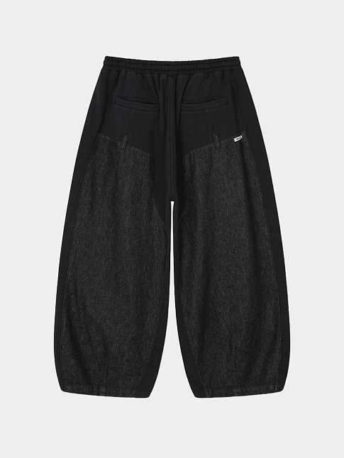 Брюки DENIM DOUBLE SWEAT BALLOON (размер L, цвет Черный)