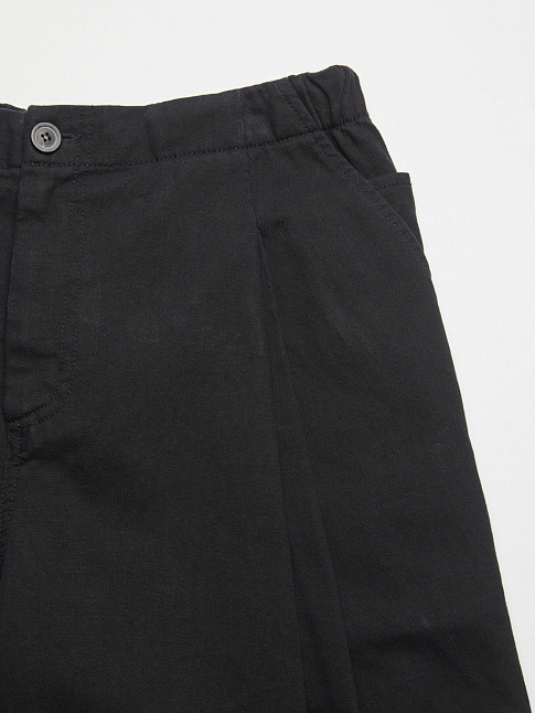 Брюки BANDING WAIST WASHED DOUBLE PLEATED (размер M, цвет Черный)