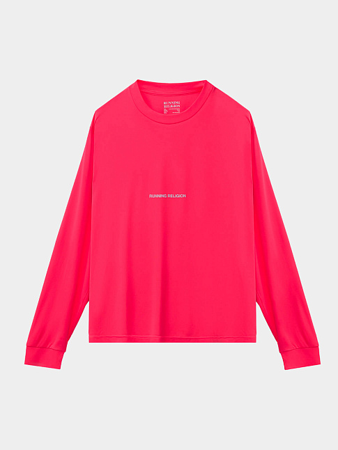 Лонгслив LINE LOGO (размер XXL, цвет Розовый)