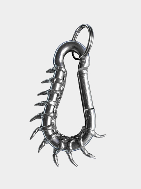 Карабин с цепью для ключей CARABINER (размер one size, цвет Серебряный)