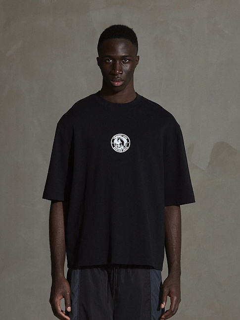 Футболка OFFICER PRINTED OVERSIZED (размер M, цвет Черный)