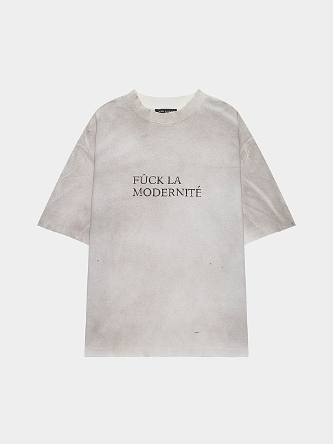 Футболка FUCK LA MODERNITE (размер S, цвет Светло-серый)