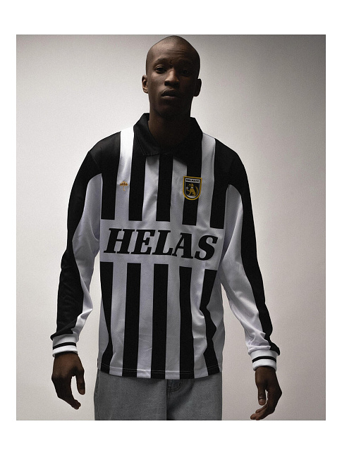 Лонгслив FC POLO (размер XL, цвет Черный-Белый)