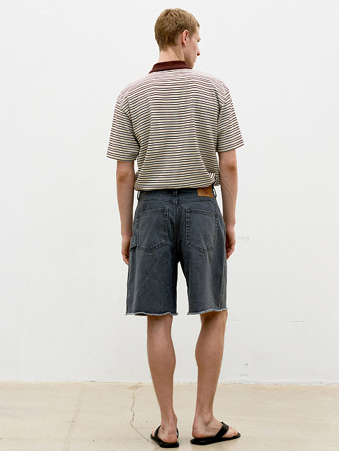 Шорты WASHED CUTOFF DENIM (размер M, цвет Серый)