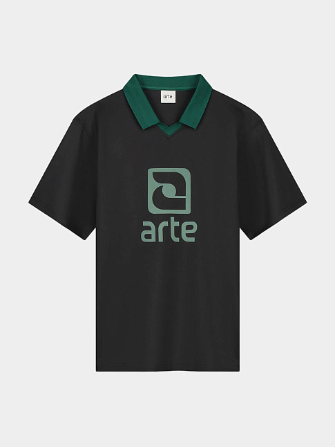 Футболка LOGO COLLAR (размер XL, цвет Черный)