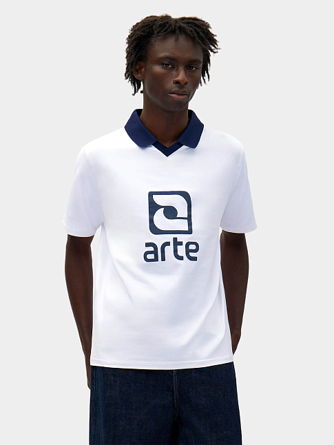 Футболка LOGO COLLAR (размер L, цвет Белый)