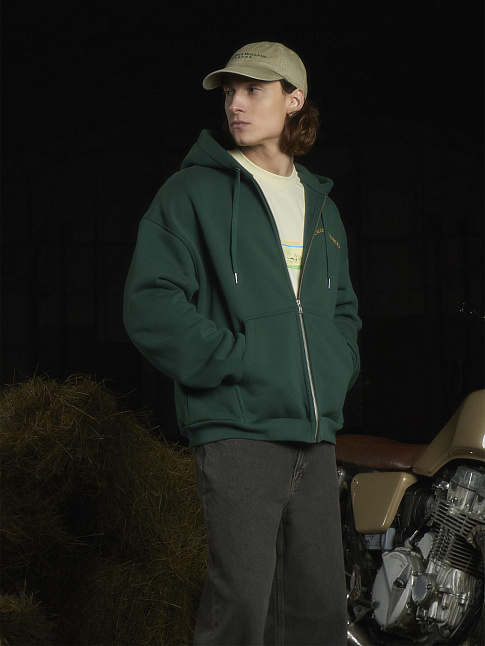 Худи TAMP HEAVY COTTON ZIP (размер XL, цвет Темно-зеленый)