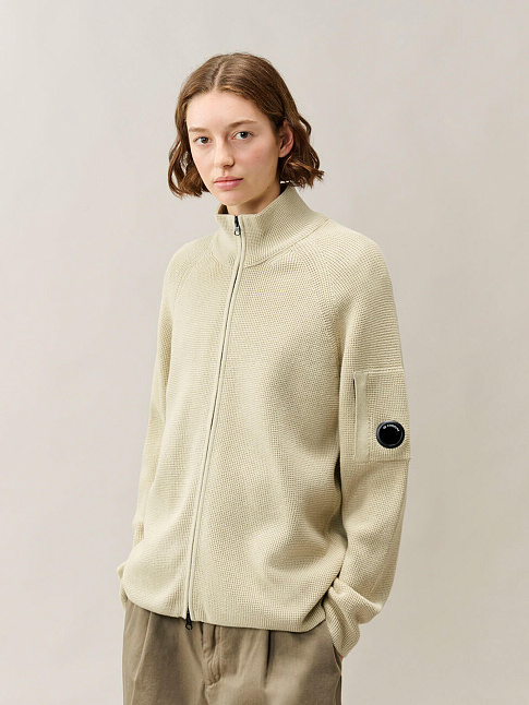 Кардиган WAFFLE KNIT COTTON ZIP LENS (размер L, цвет 120)