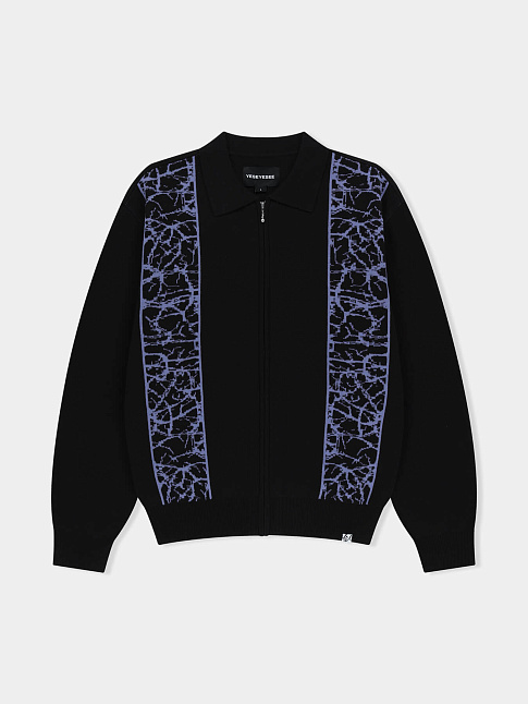 Кардиган KNIT ZIP UP POLO (размер XL, цвет Черный)