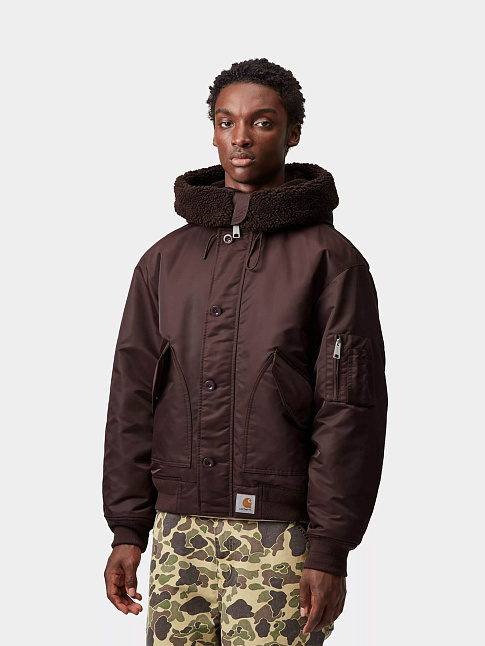 Бомбер HD OLTERA (размер XL, цвет Темно-бордовый)