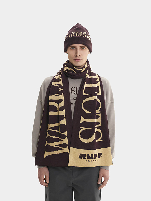 Шарф WARMS HUGS PROTECTS (размер one size, цвет Фиолетовый)