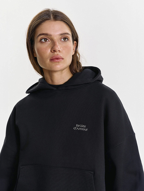 Худи LOGO DE BASE 01 (размер XS, цвет Черный)