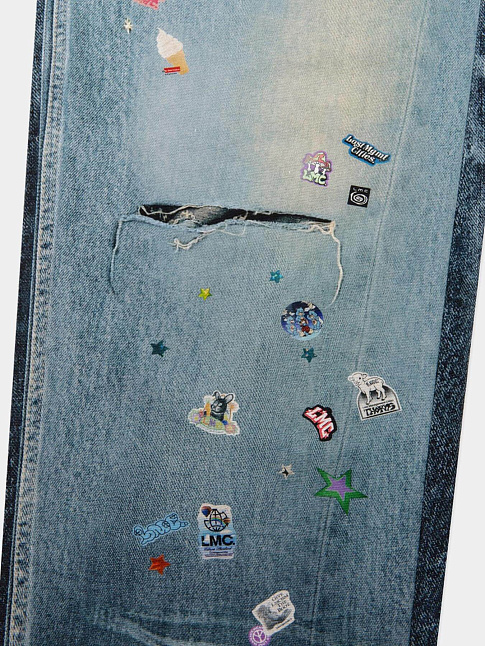 Джинсы TROMPE L' OEIL (размер M, цвет Разноцветный)