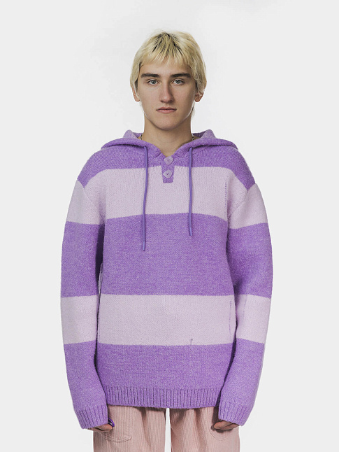 Джемпер STRIPES HOOD (размер S, цвет Фиолетовый)