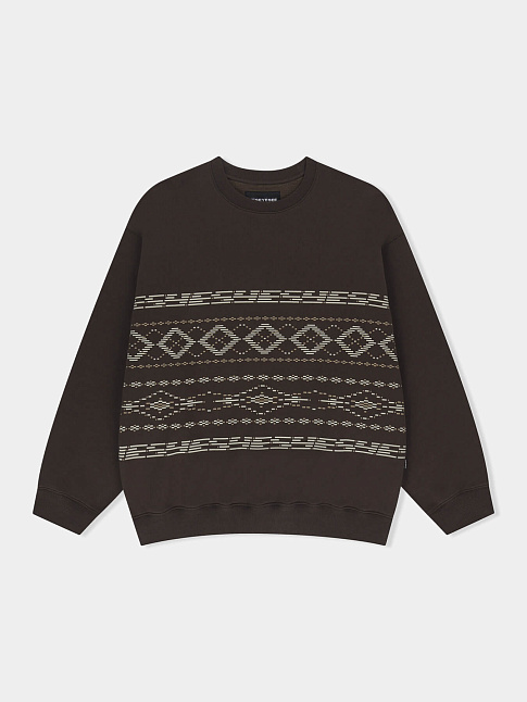 Свитшот Y.E.S ARGYLE (размер M, цвет Темно-коричневый)