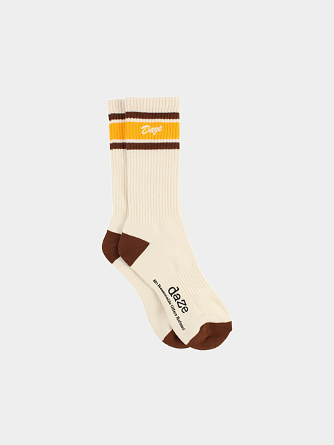 Носки LOGO (размер 41-44, цвет Белый-Коричневый)