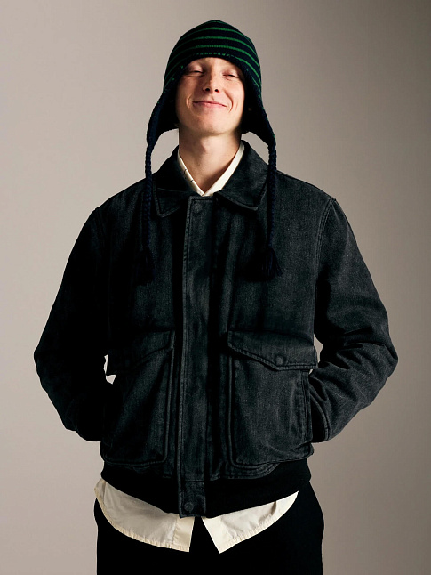 Шапка REVERSIBLE EARFLAP (размер one size, цвет Синий-Зеленый)