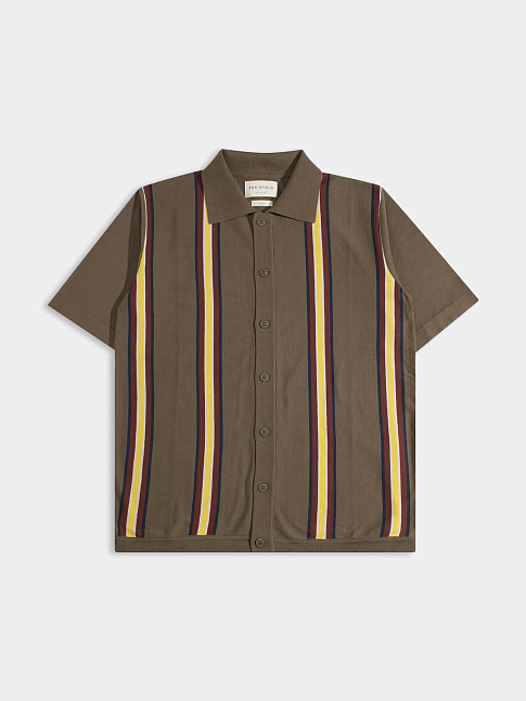 Рубашка VELZY CANOPY STRIPE (размер XL, цвет Коричневый)